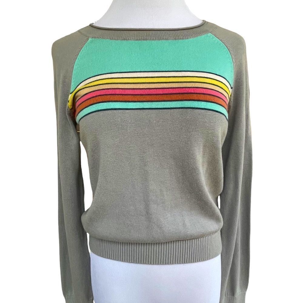Urban Outfitters BDG Lightweight Crop Retro Style Striped Sweater M